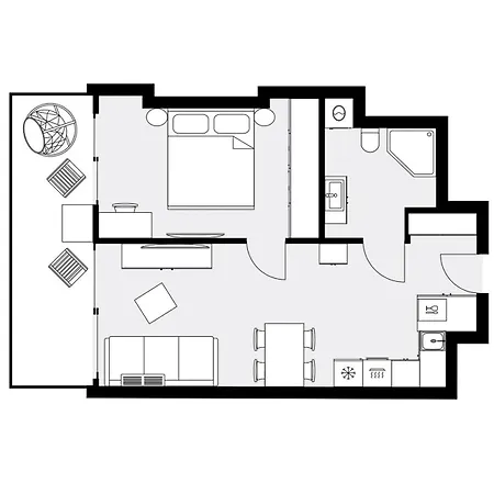 Urban Global Playroom No 3 19 - Air Condition - Balcony - Free Garage Apartment Kattowitz